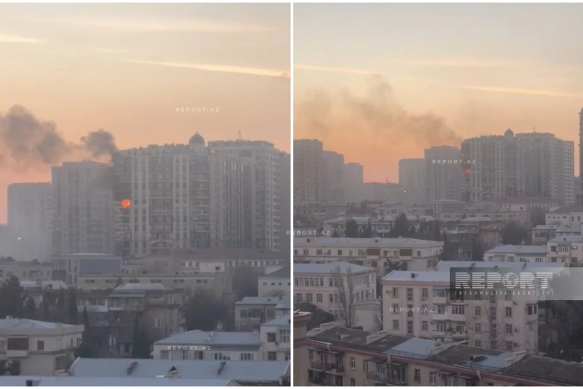 Yasamaldakı yanğın söndürülüb, nəqliyyatın hərəkətinə qoyulan məhdudiyyət aradan qaldırılıb - VİDEO - YENİLƏNİB-2