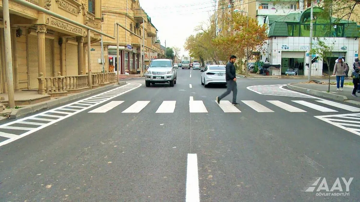 Bakının Nazim İsmayılov küçəsi əsaslı təmir edilib