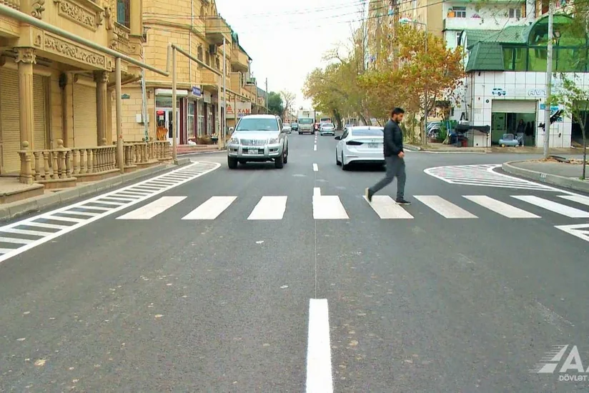 Bakının Nazim İsmayılov küçəsi əsaslı təmir edilib