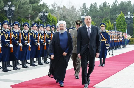 Azərbaycanda İran Prezidenti Həsən Ruhaninin rəsmi qarşılanma mərasimi olub