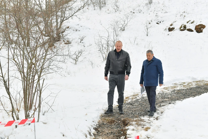 President Ilham Aliyev visits Turshsu Spring in Shusha district