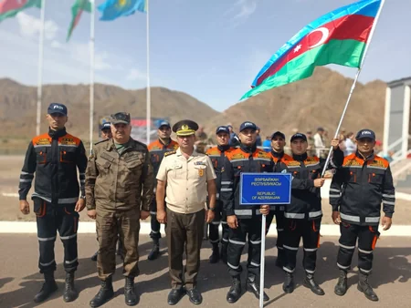 Azərbaycan xilasediciləri Qazaxıstanda beynəlxalq yarışda iştirak ediblər