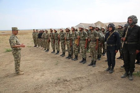 Defence Minister inspected combat readiness of units and formations located in the front line