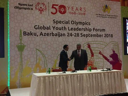 Bakıda keçiriləcək Xüsusi Olimpiya Gənc Liderlərin Qlobal Forumu ilə bağlı memorandum imzalanıb