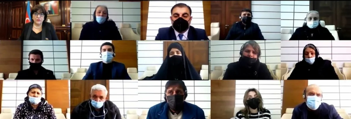 Sahibə Qafarova şəhid ailələri və Vətən müharibəsində yaralanan hərbçilərlə görüşüb