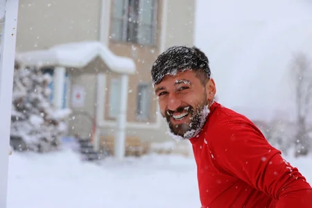 Qarda əvvəl məşq etdilər, sonra əyləndilər - FOTO - VİDEO