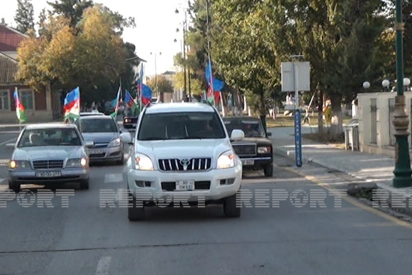 Кельбаджарский автопробег в Кюрдамире
