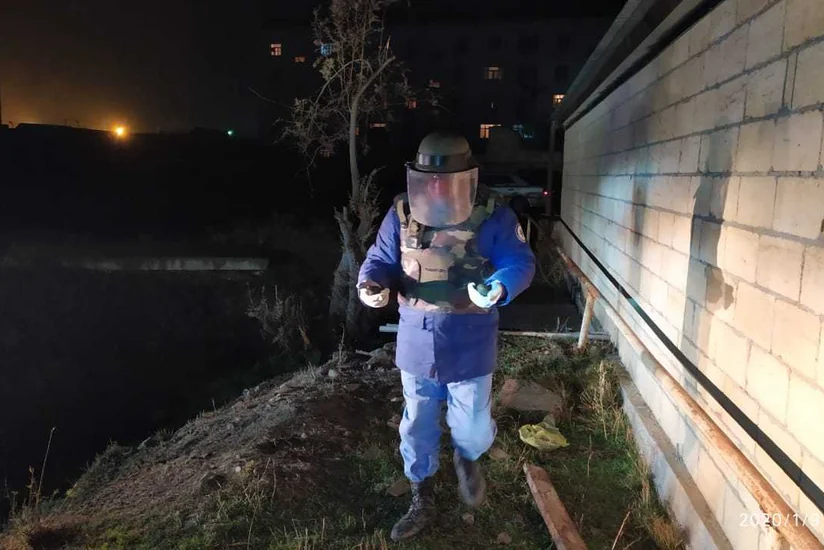 Sabirabadda F-1 əl qumbaraları aşkarlanıb