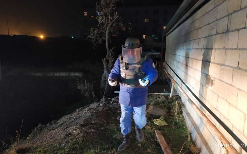 Sabirabadda F-1 əl qumbaraları aşkarlanıb