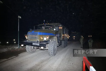 Conditions for passage of 25 peacekeepers' vehicles created on Khankandi-Lachin road