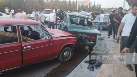 Kürdəmirdə zəncirvari yol-nəqliyyat hadisəsi baş verib, xəsarət alanlar var