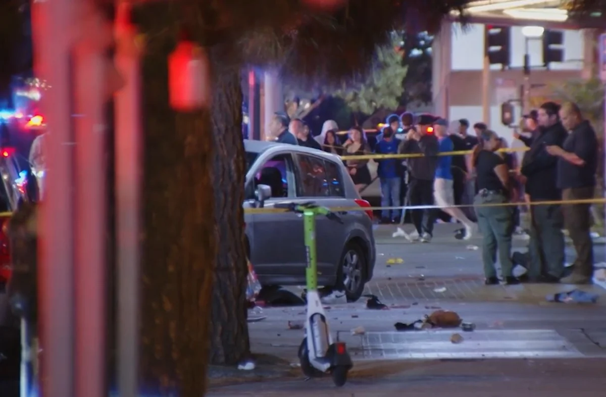 Car plows into crowd in Los Angeles, 20 injured