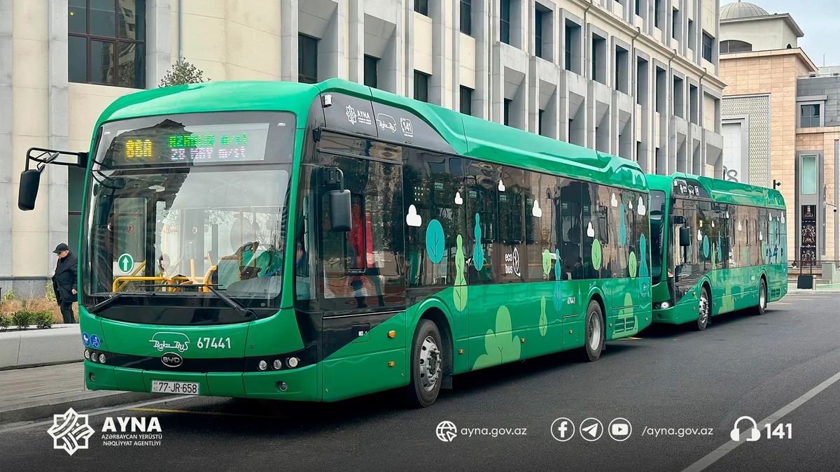Bakıda bir neçə marşrut xətləri üzrə elektrobuslar fəaliyyətə başlayıb