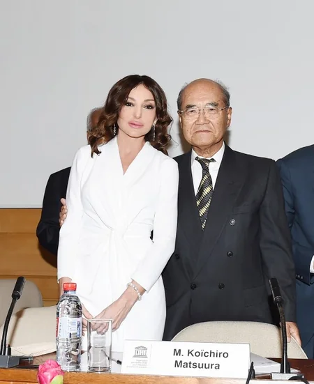 Mehriban Əliyeva Parisdə Koişiro Matsuuranın 80 illiyi münasibətilə keçirilən konfransda iştirak edib - YENİLƏNİB
