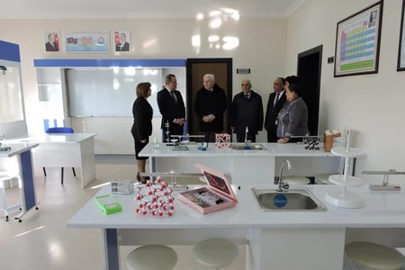 Təhsil naziri Şəkidə məktəb açılışında iştirak edib