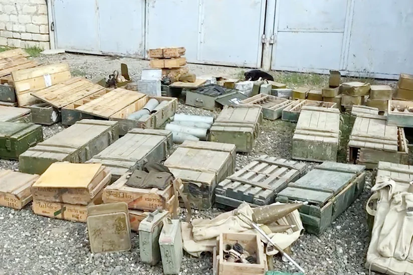 Ammunition, combat vehicles seized in Azerbaijan's Aghdara