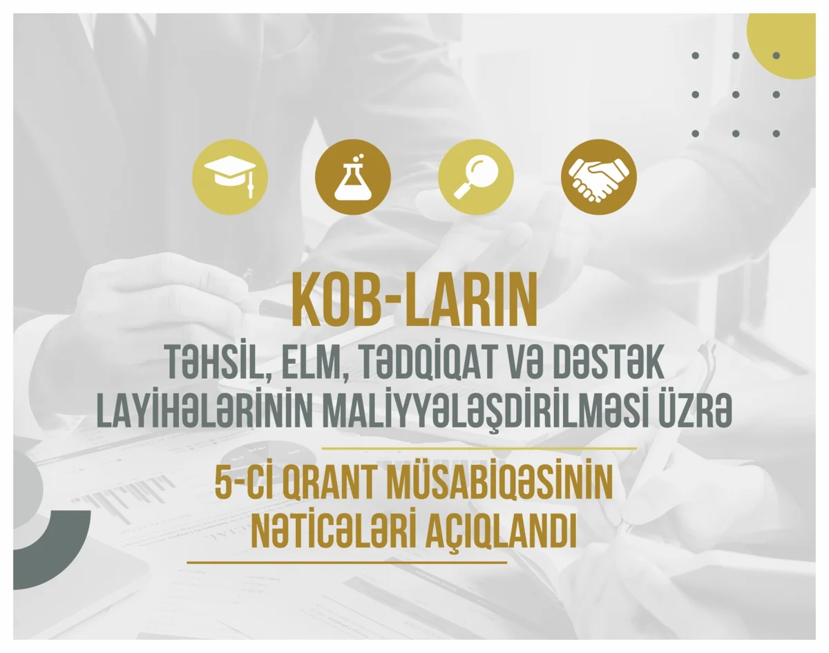 KOB subyektləri üçün 5-ci qrant müsabiqəsinin nəticələri açıqlanıb