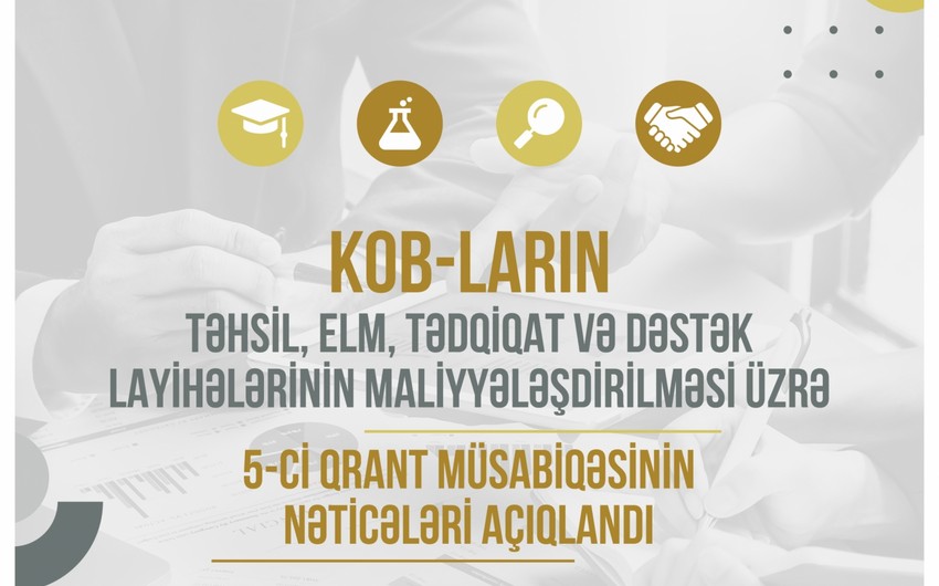 KOB subyektləri üçün 5-ci qrant müsabiqəsinin nəticələri açıqlanıb