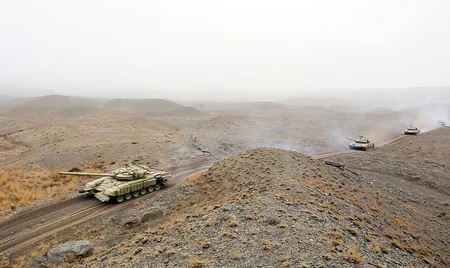 Azerbaijani exclave Special Army headquarters carries out unscheduled inspects in tank division