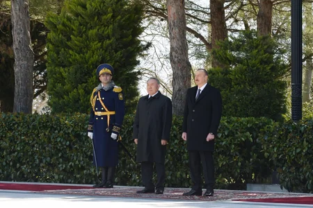 Official welcoming ceremony was held for Kazakh President