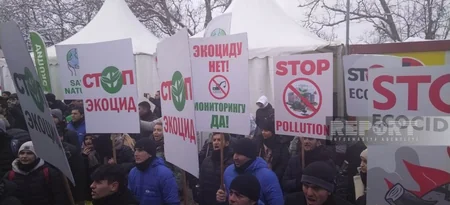 Акция на дороге Ханкенди-Лачын продолжается