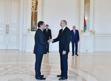 President Ilham Aliyev received credentials of incoming Kazakh ambassador