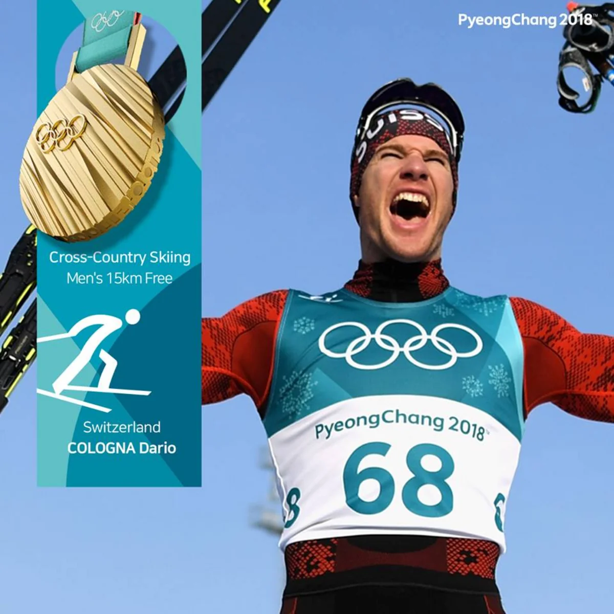 Swiss skier wins cross-country gold in Pyeongchang