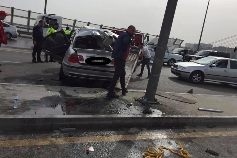 Bakıda yol qəzası baş verib
