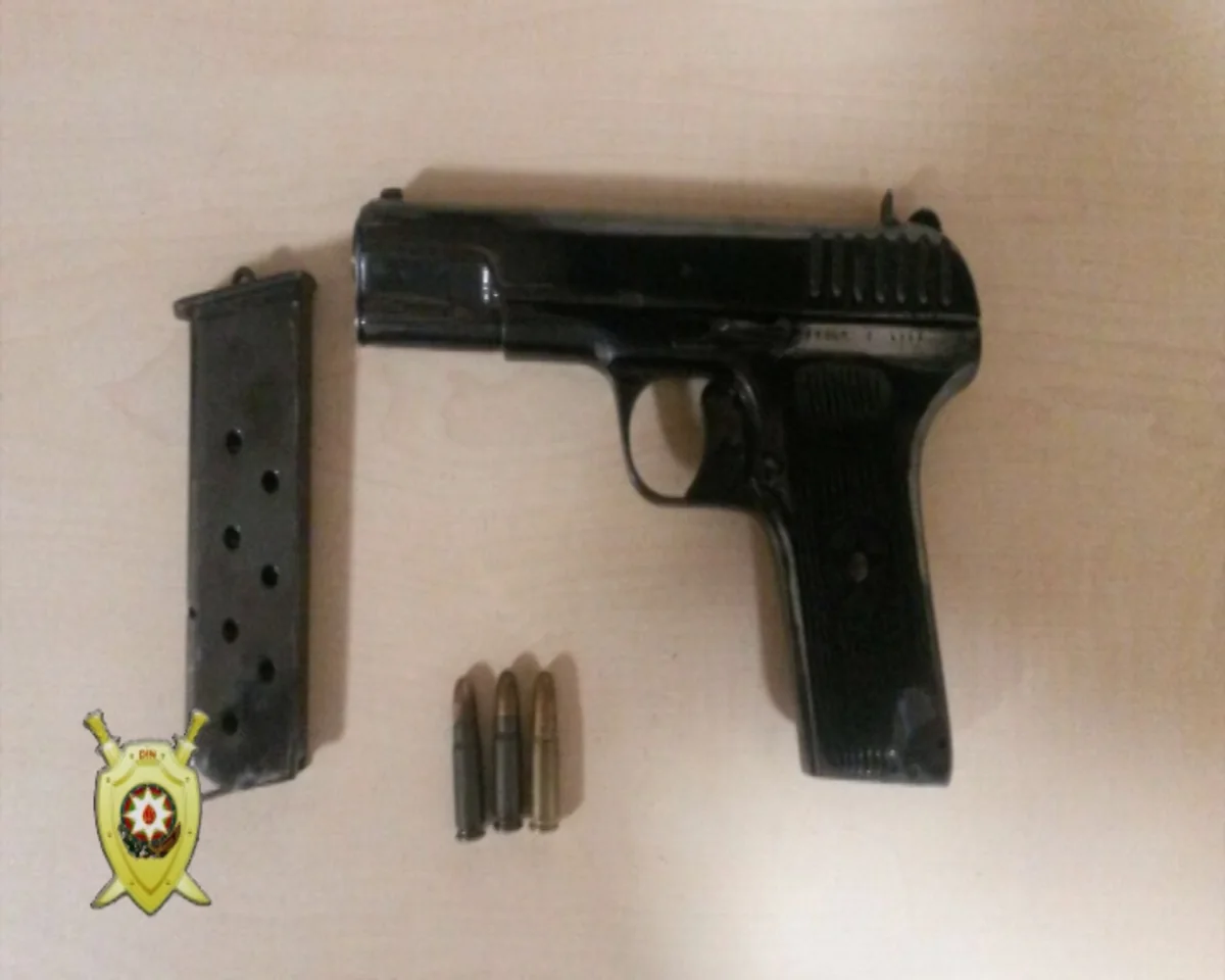 Bakıda polis tapança satmaq istəyən şəxsi tutub