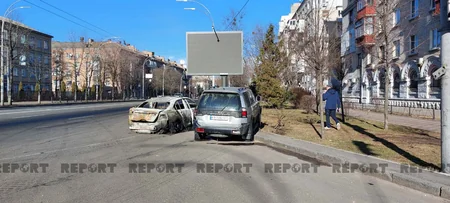 Фоторепортаж Report c места попадания ракеты в многоэтажку в Киеве