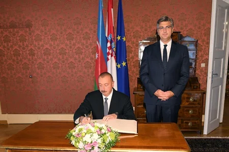 Azərbaycan Prezidenti Xorvatiyanın Baş naziri ilə işçi nahar edib