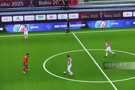 Bakıda minifutbol üzrə dünya çempionatında İspaniya Serbiyaya böyük hesabla uduzub