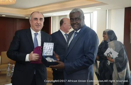 Elmar Məmmədyarov Afrika İttifaqı Komissiyasının sədri ilə görüşüb