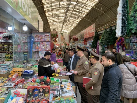 Sədərək ticarət mərkəzində yanğınla bağlı təlim keçirilib