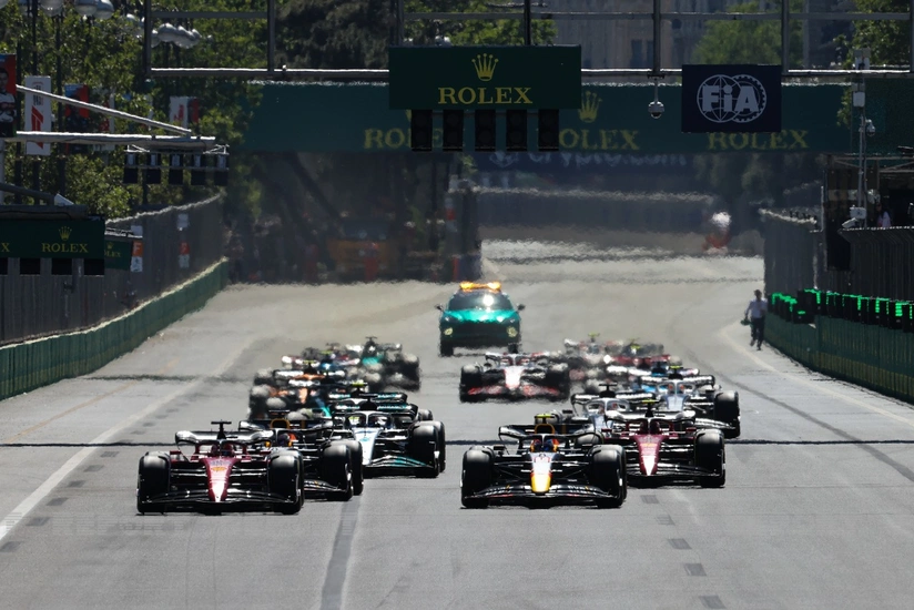 Formula 1 Azerbaijan Grand Prix starting in Baku