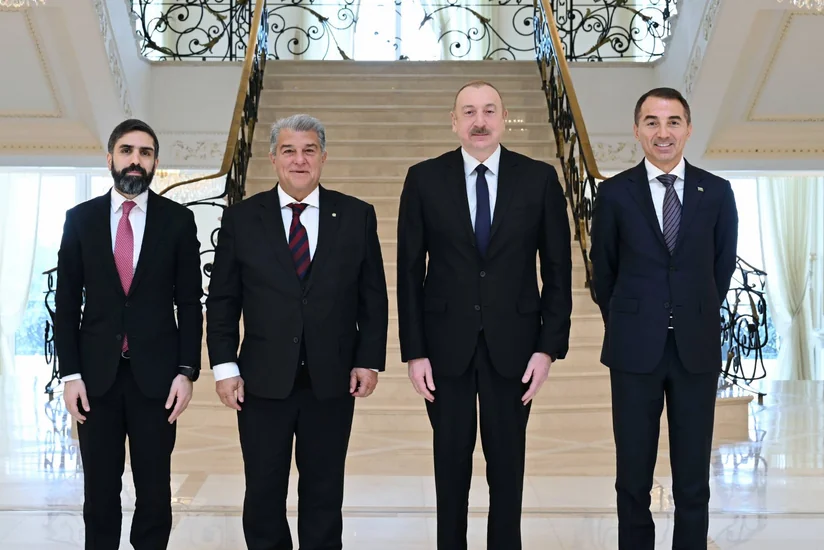 Ильхам Алиев принял президента Барселоны