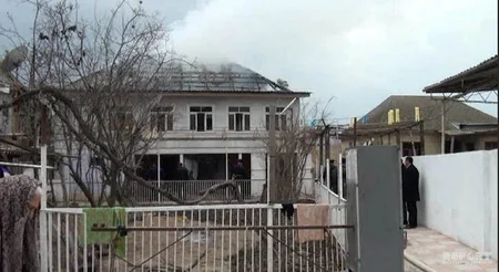 Salyanda ikimərtəbəli ev yanıb - FOTO - VİDEO - ƏLAVƏ OLUNUB