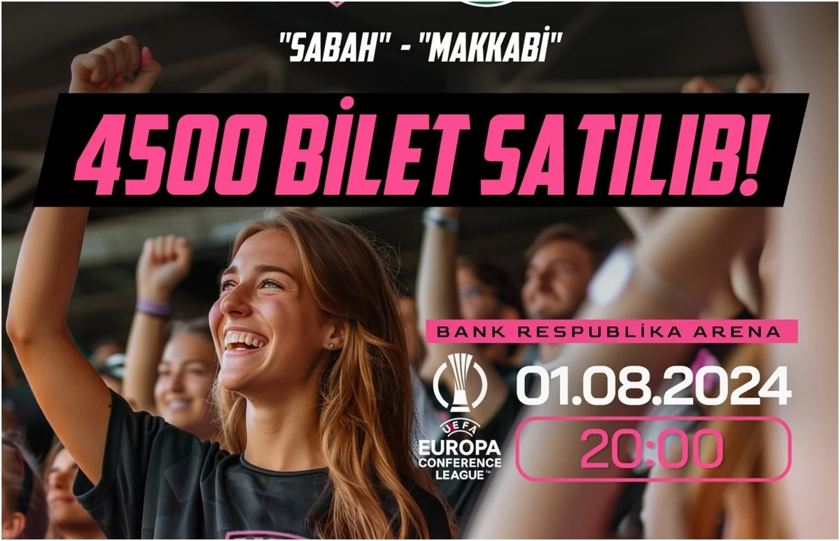 Sabah - Makkabi oyununa 4500 bilet satılıb