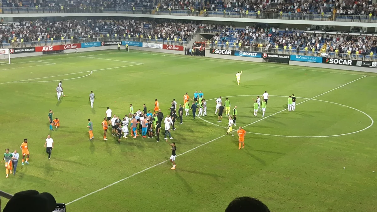 Neftçi - Aris oyunundan sonra insident baş verib