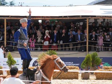 Turkish President watches performance featuring Karabakh horses