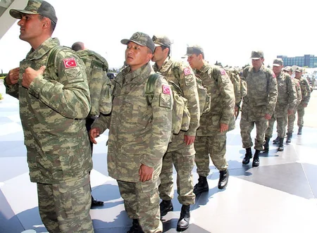 Azərbaycan-Türkiyə təlimlərində iştirak edən türkiyəli heyətin yola salınması mərasimi keçirilib