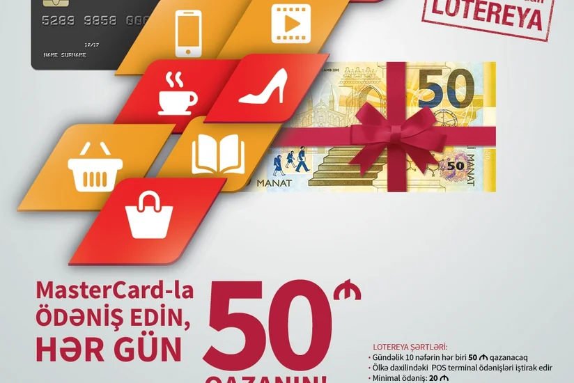 “Kapital Bank”ın 100-dən artıq kart sahibinin hər biri 50 manat qazanıb