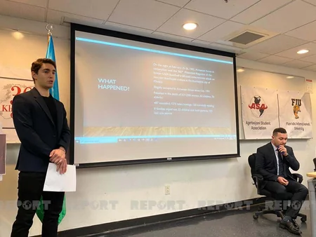 Florida Beynəlxalq Universitetində Xocalı soyqırımı ilə bağlı təqdimat keçirilib