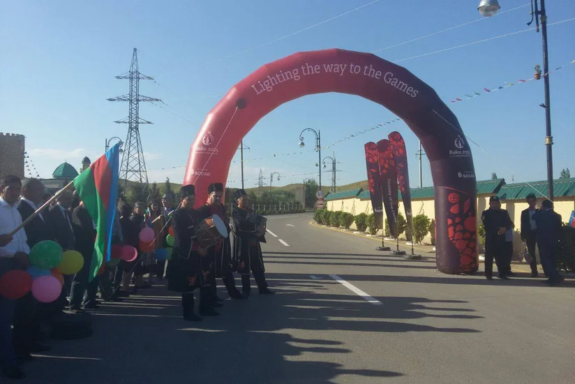 I Avropa Oyunlarının məşəli Füzuli rayonuna gətirilib - FOTO