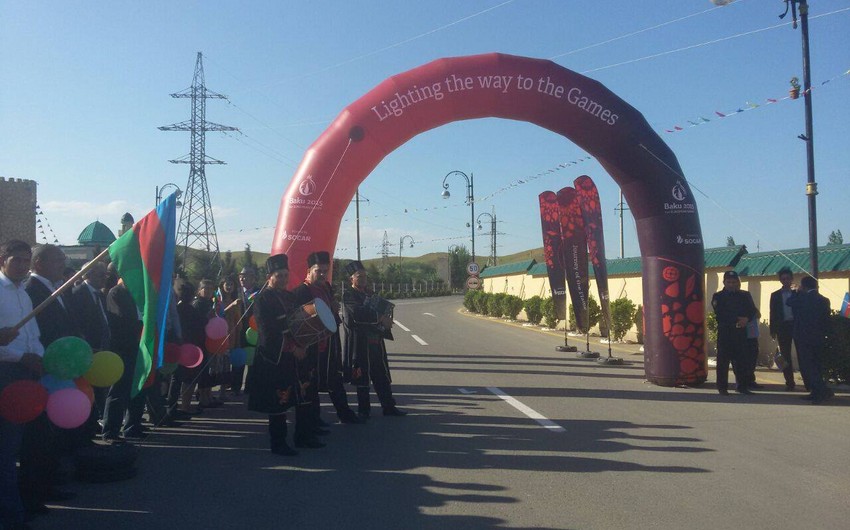 I Avropa Oyunlarının məşəli Füzuli rayonuna gətirilib - FOTO