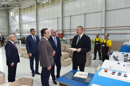 Prezident İlham Əliyev Balaxanı Sənaye Parkının açılışında iştirak edib