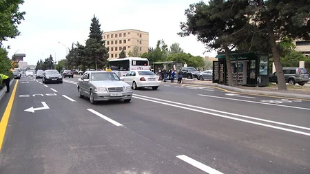 Azadlıq prospektinin bir hissəsi təmir edilərək açılıb
