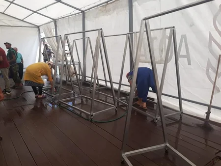Qurban bayramı günlərində fəaliyyət göstərən çadır tipli kəsim məntəqələrində işlər yekunlaşıb