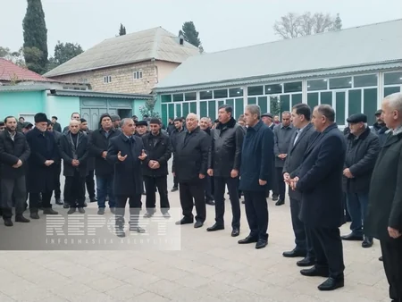 Göyçayda şəhidlərin xatirəsinə inşa edilən bulaq kompleksinin açılışı olub