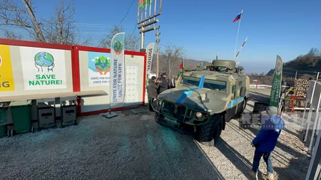 Total of 55 vehicles belonging to peacekeepers pass freely through Khankandi-Lachin road - VIDEO